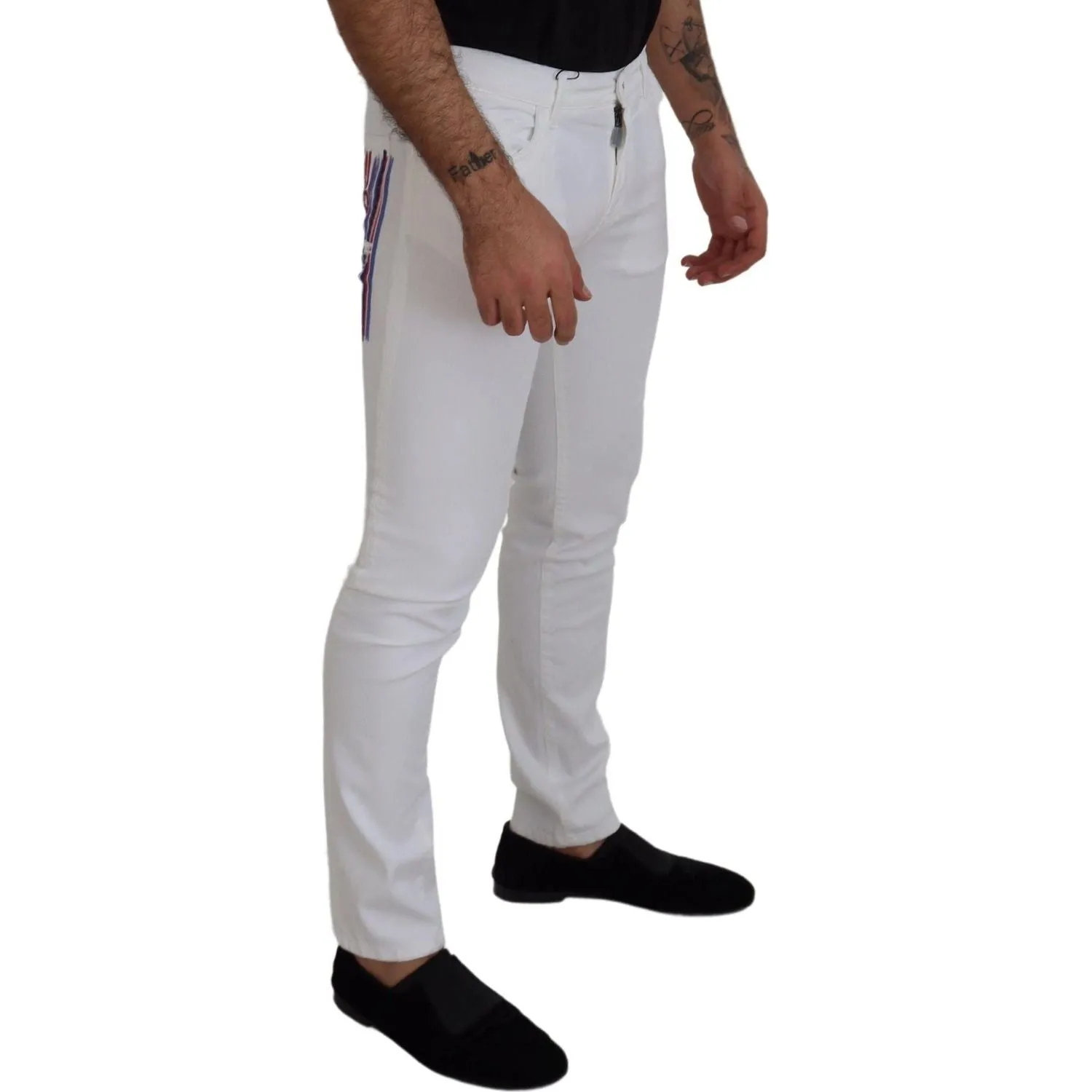 Dolce & Gabbana Elegant Slim Fit White Skinny Jeans