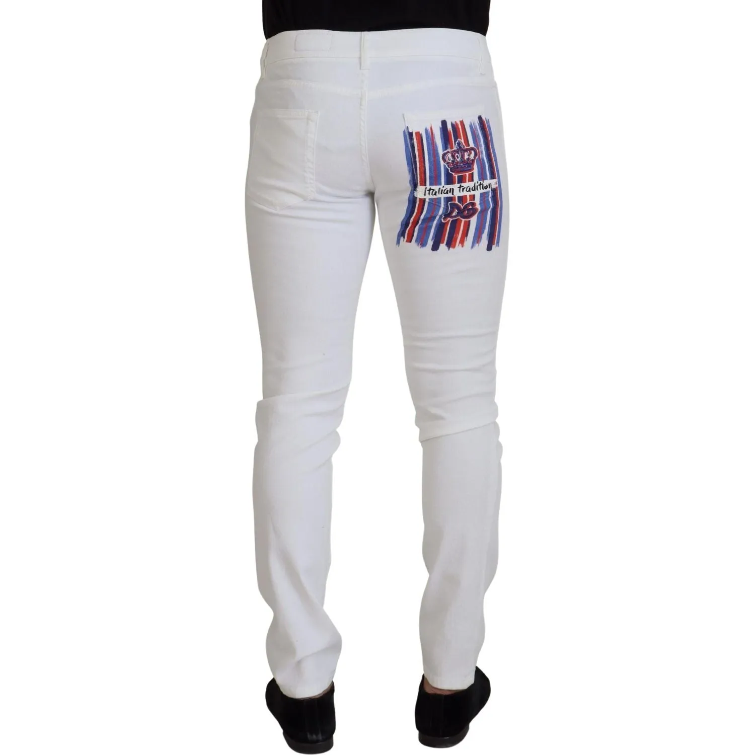 Dolce & Gabbana Elegant Slim Fit White Skinny Jeans