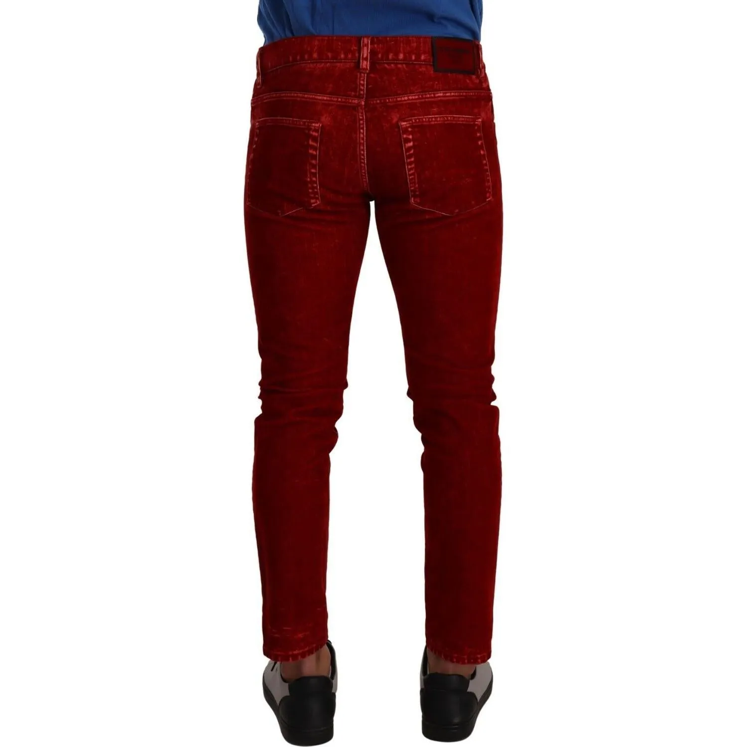 Dolce & Gabbana Ravishing Red Slim Fit Designer Jeans