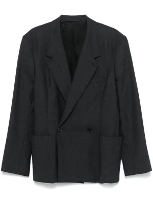 double-breasted tailored blazer