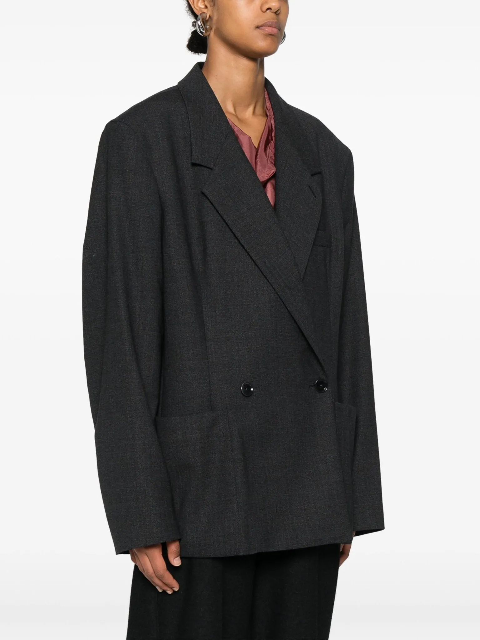 double-breasted tailored blazer