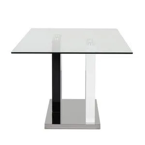 Dual-Tone Tempered Glass Dining Table