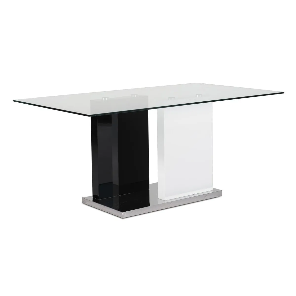 Dual-Tone Tempered Glass Dining Table