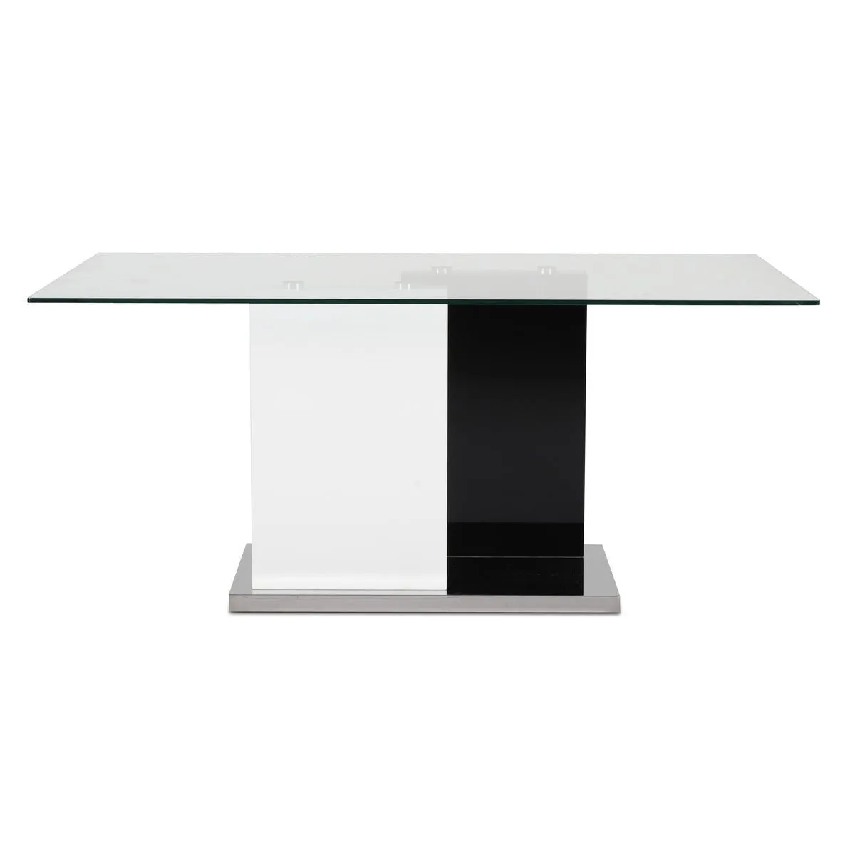 Dual-Tone Tempered Glass Dining Table