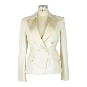 Elisabetta Franchi White Polyester Women Blazer