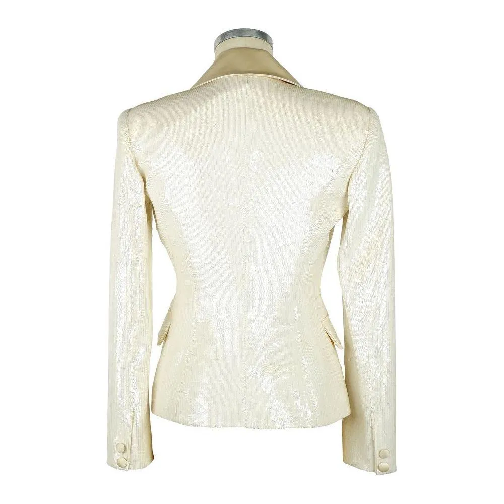 Elisabetta Franchi White Polyester Women Blazer