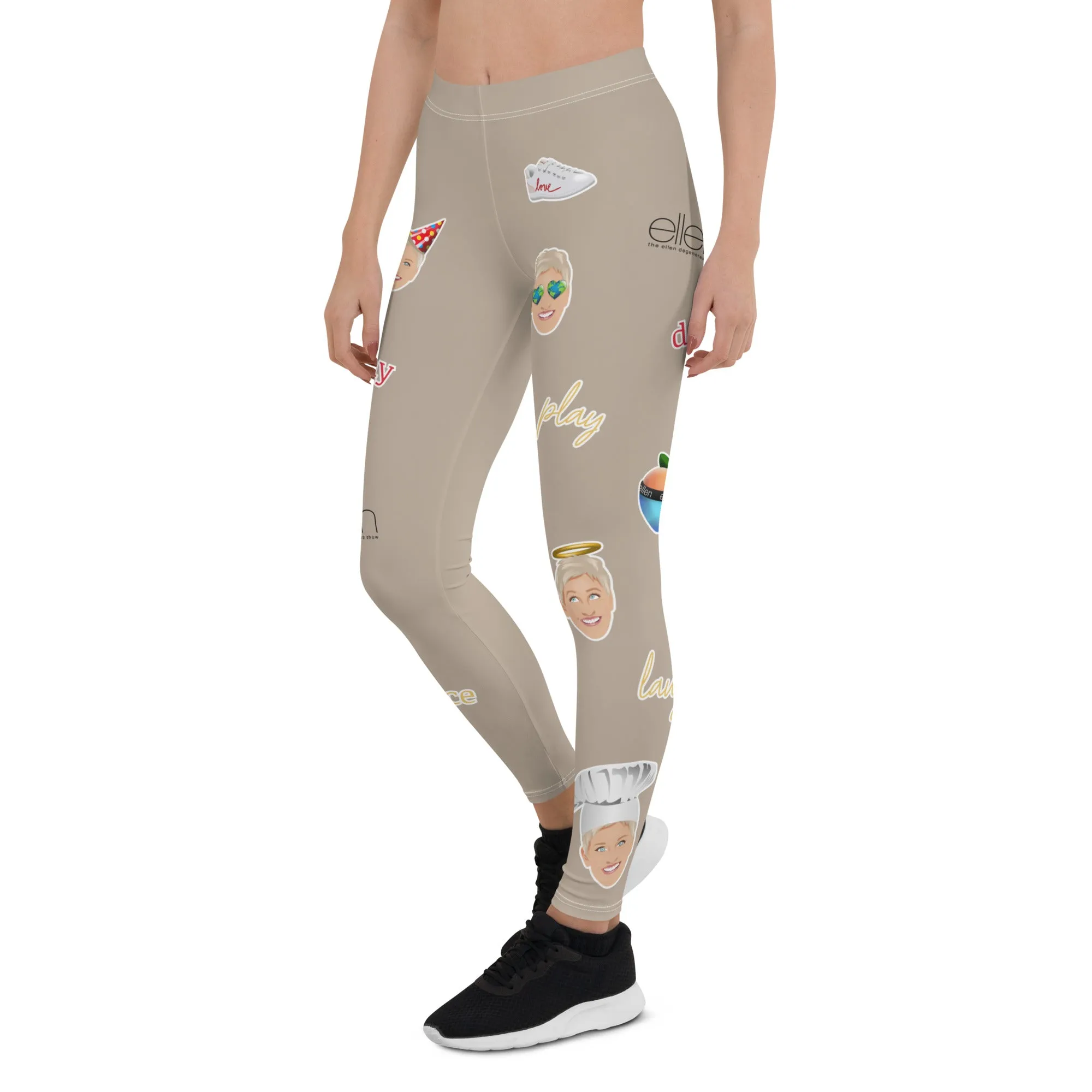 Ellen Emoji Leggings-Cream