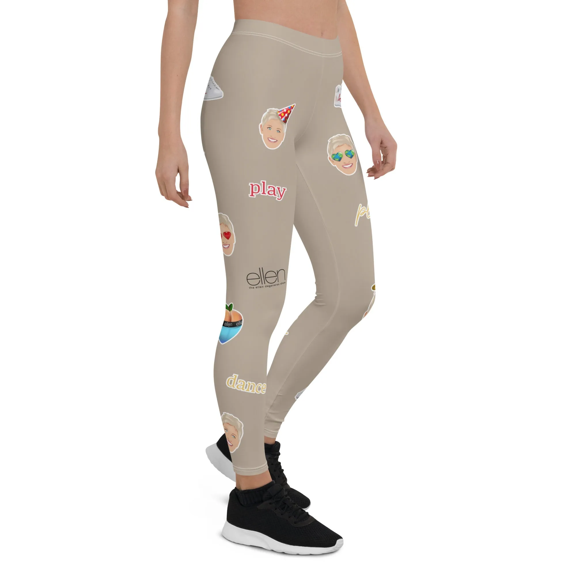 Ellen Emoji Leggings-Cream