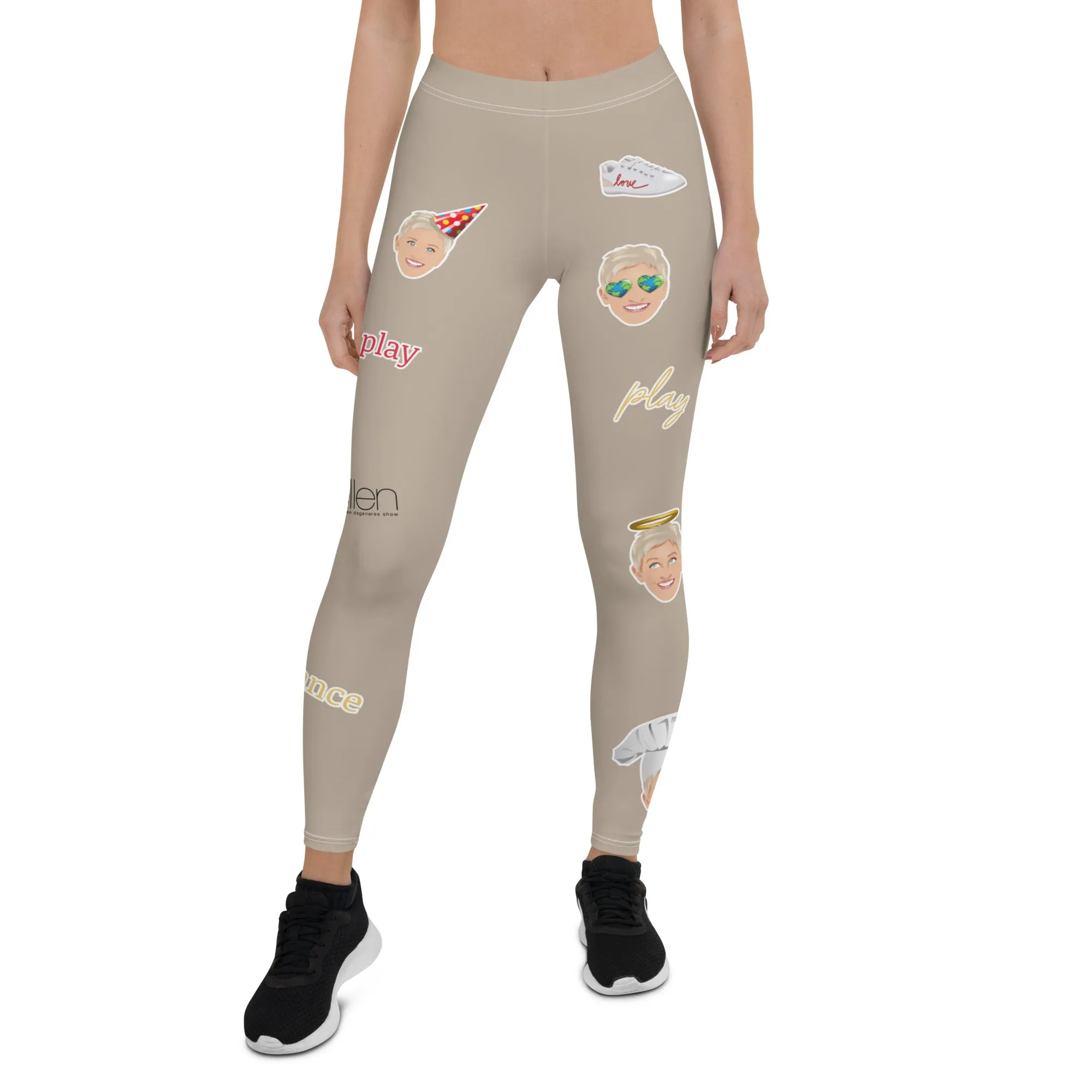 Ellen Emoji Leggings-Cream