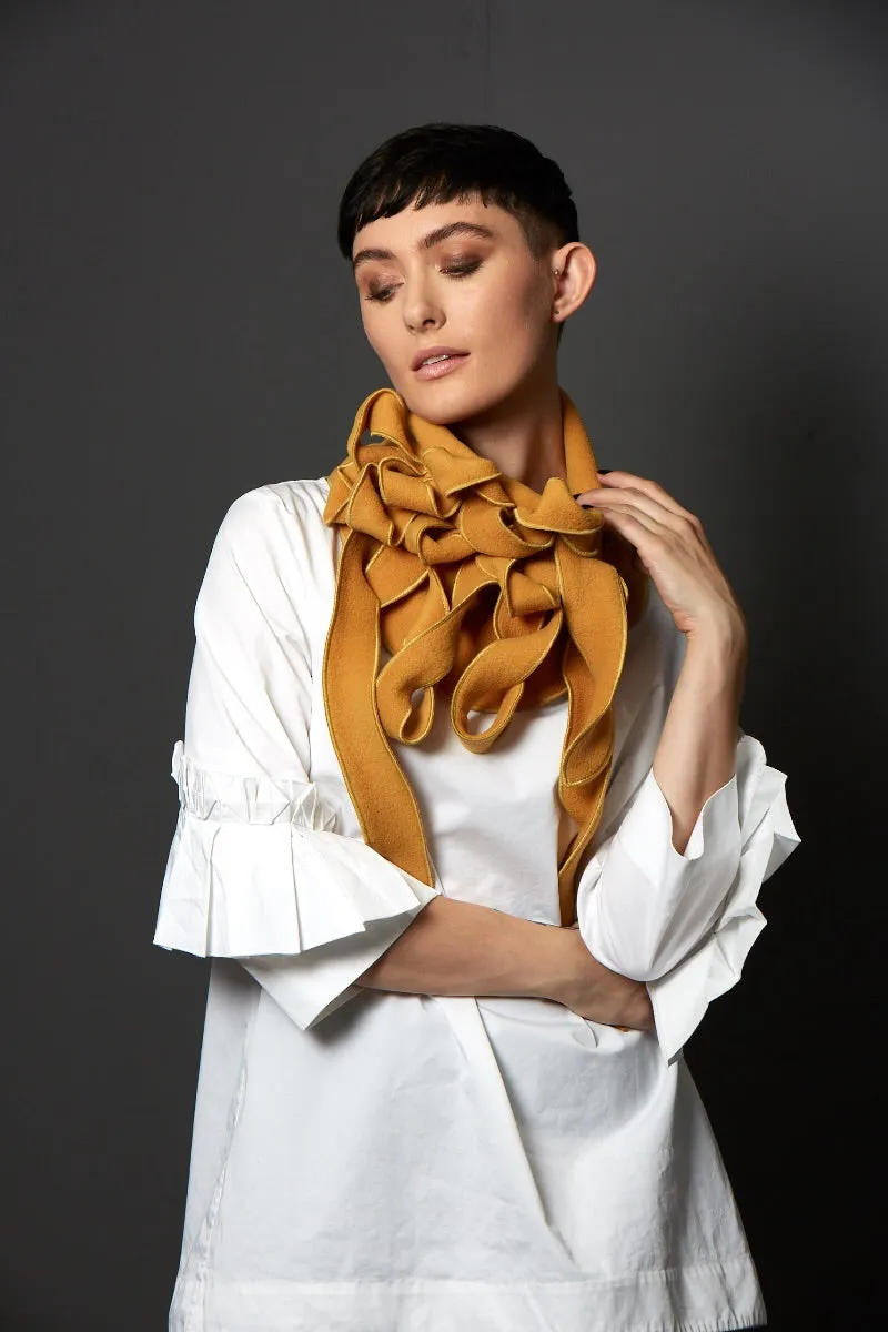 Ellie - Gold Mustard Collar Scarf