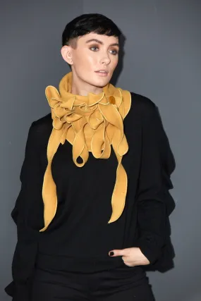 Ellie - Gold Mustard Collar Scarf