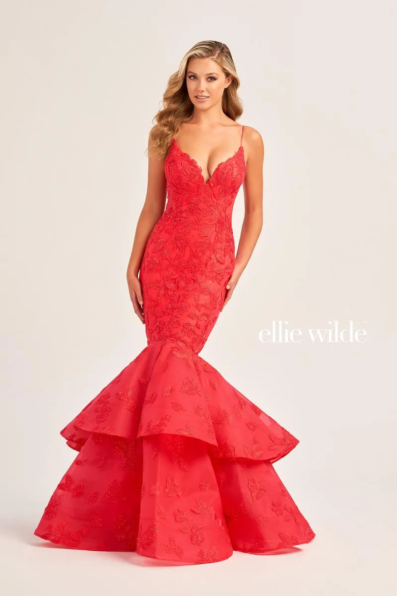 Ellie Wilde Lace Mermaid Prom Dress EW35092