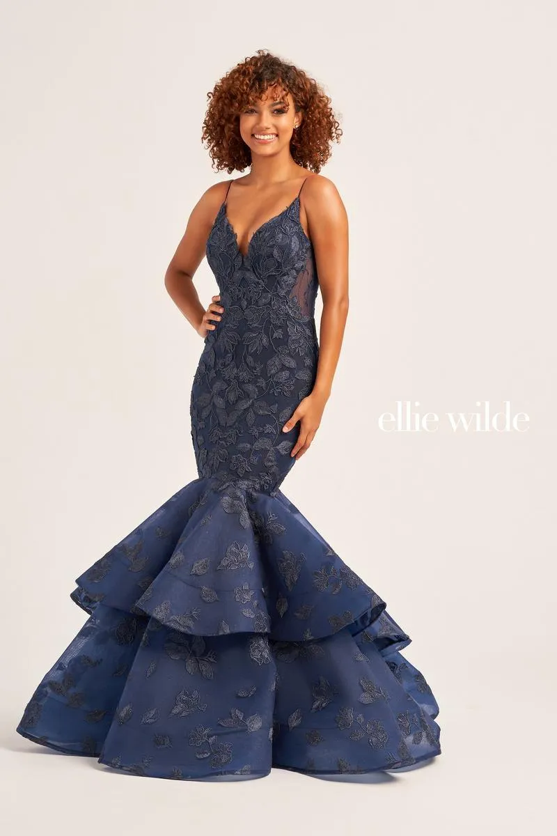 Ellie Wilde Lace Mermaid Prom Dress EW35092