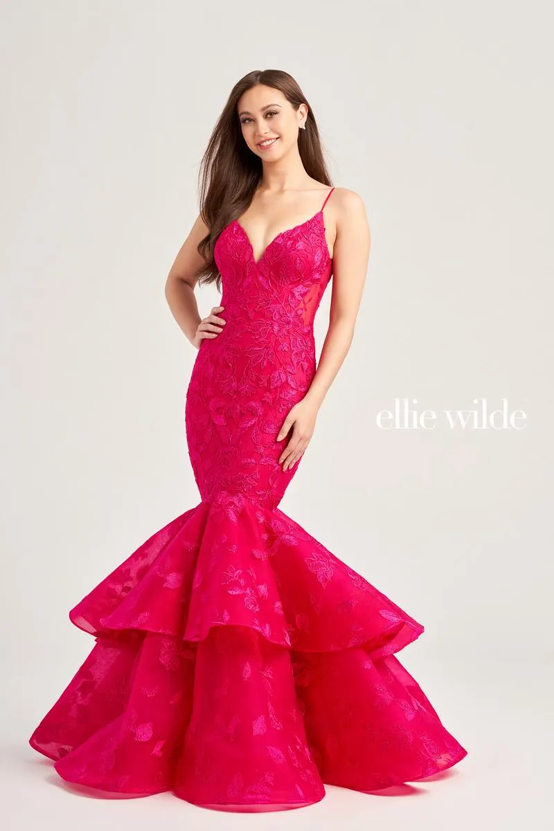 Ellie Wilde Lace Mermaid Prom Dress EW35092