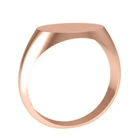 Elongated Oval Signet Ring for Women - 11mm x 8mm