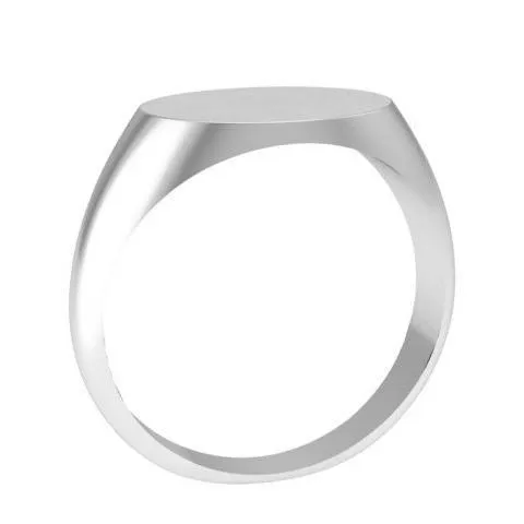 Elongated Oval Signet Ring for Women - 11mm x 8mm