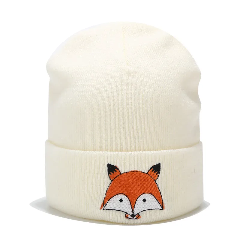 Embroidered wool cap