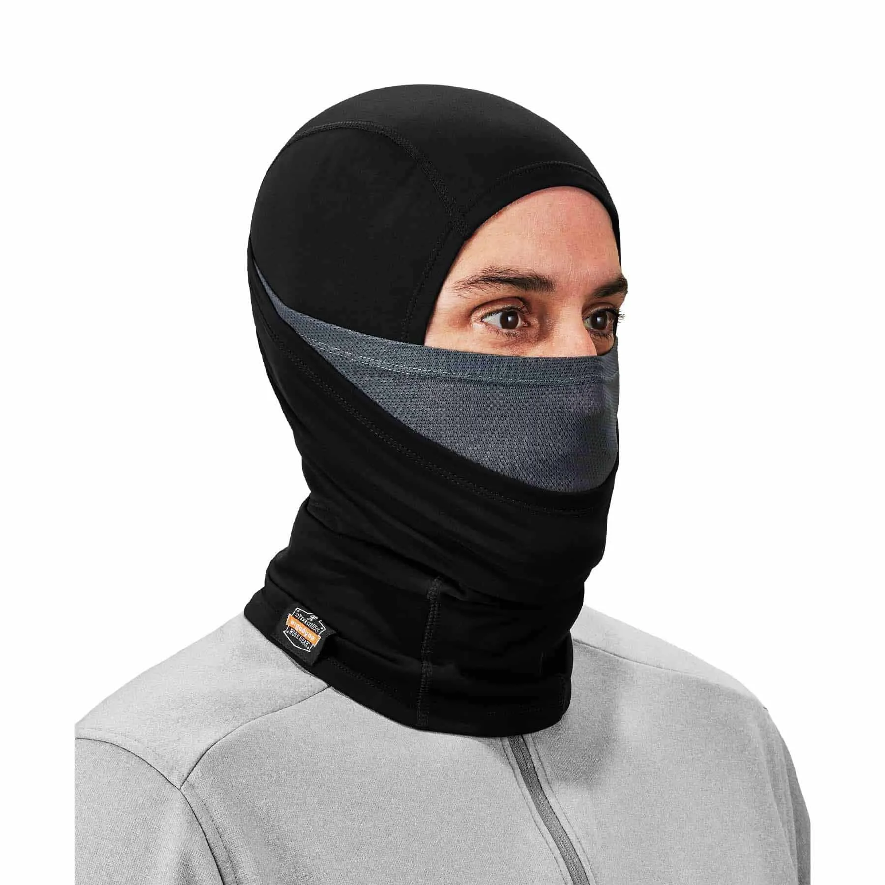 Ergodyne 16844 6844  Black Dual-Layer Balaclava Face Mask