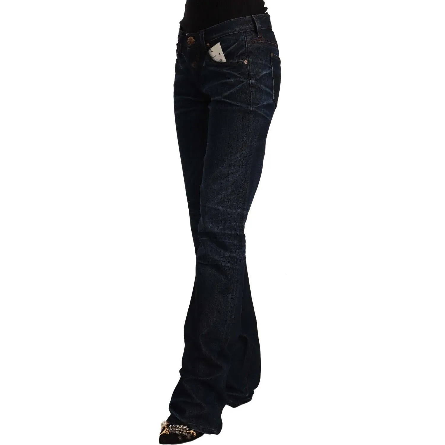 Ermanno Scervino Chic Dark Blue Mid Waist Jeans