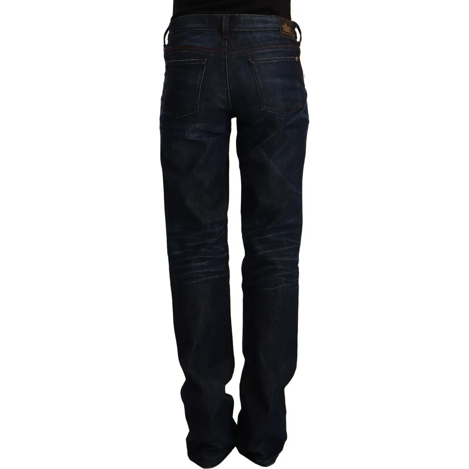 Ermanno Scervino Chic Dark Blue Mid Waist Jeans