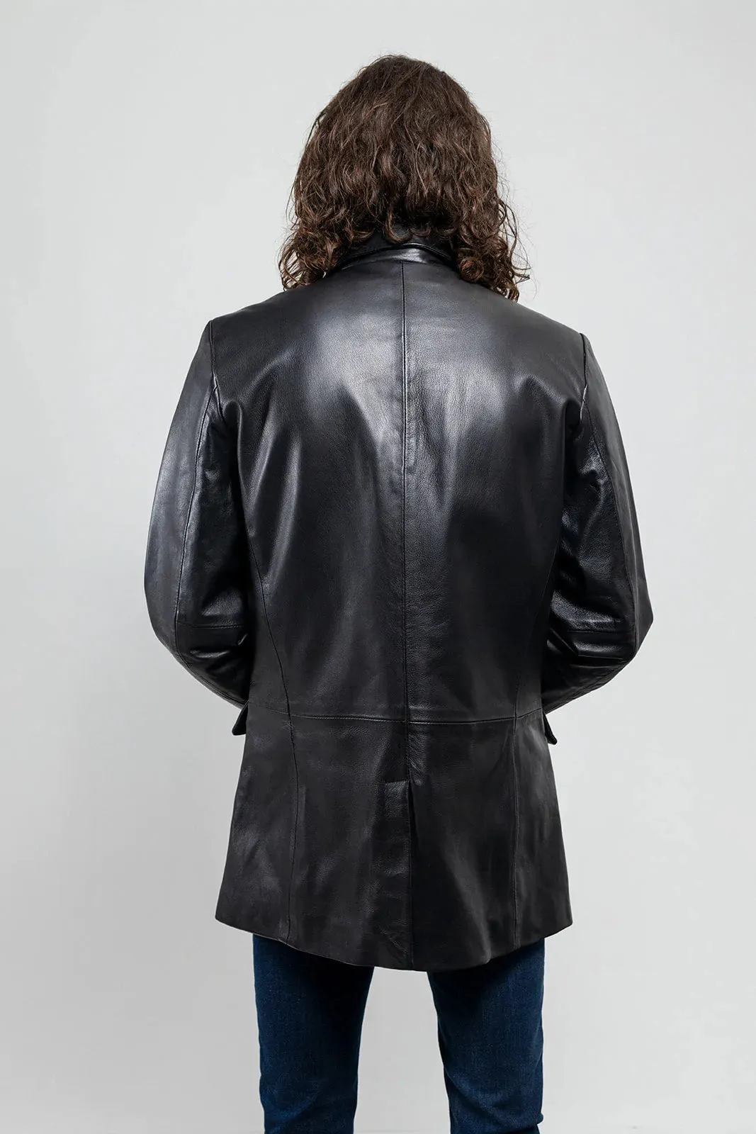 Esquire Mens Leather Jacket Black