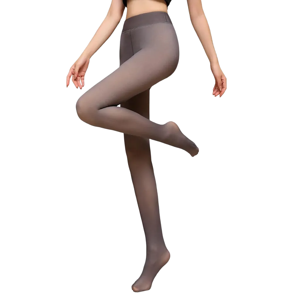 Fake Translucent Fleece Lined Tights