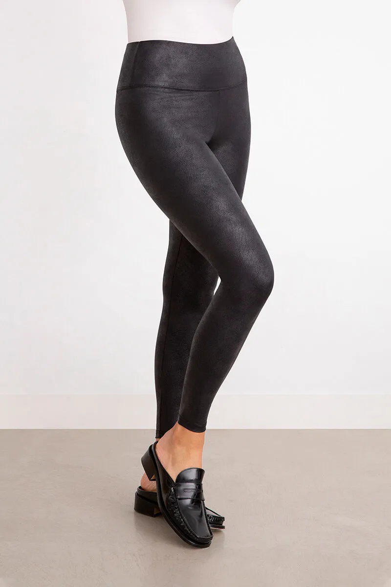 Faux Leather Legging | Onyx