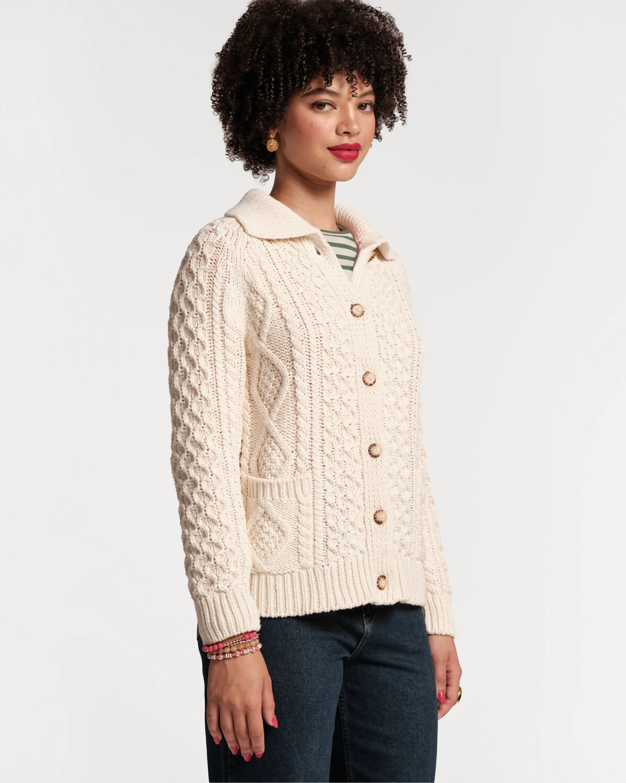 Fisherman Cableknit Cardigan