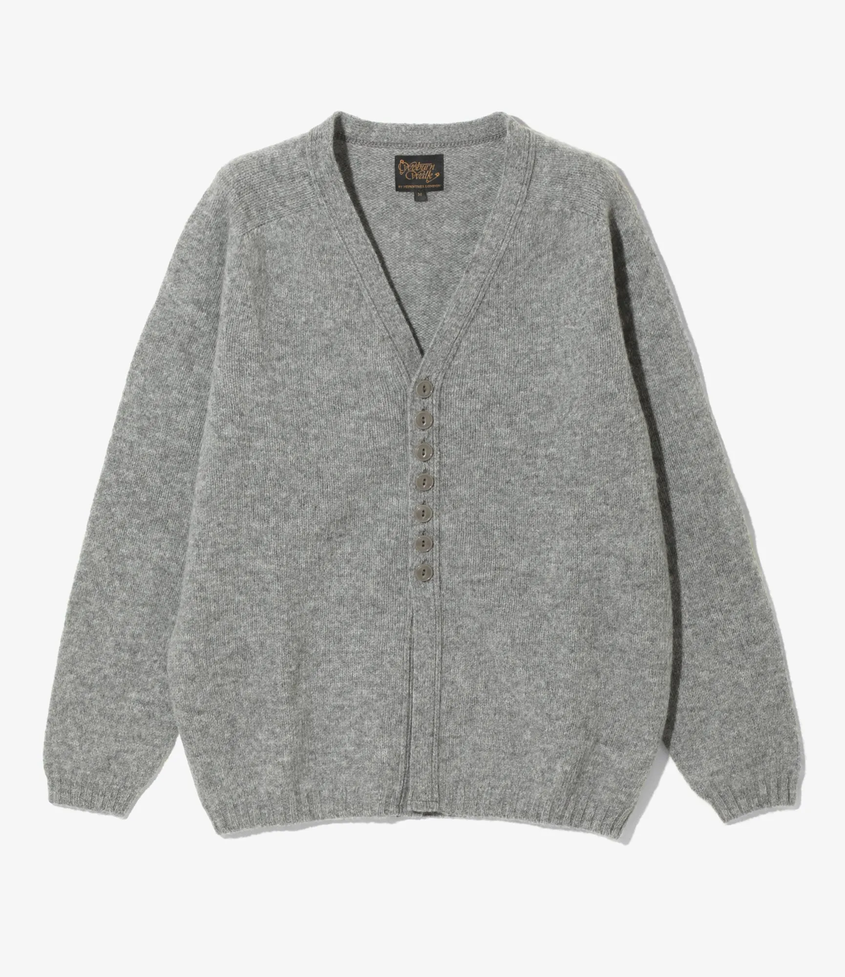 Fisherman Shetland Cardigan – Medium Grey