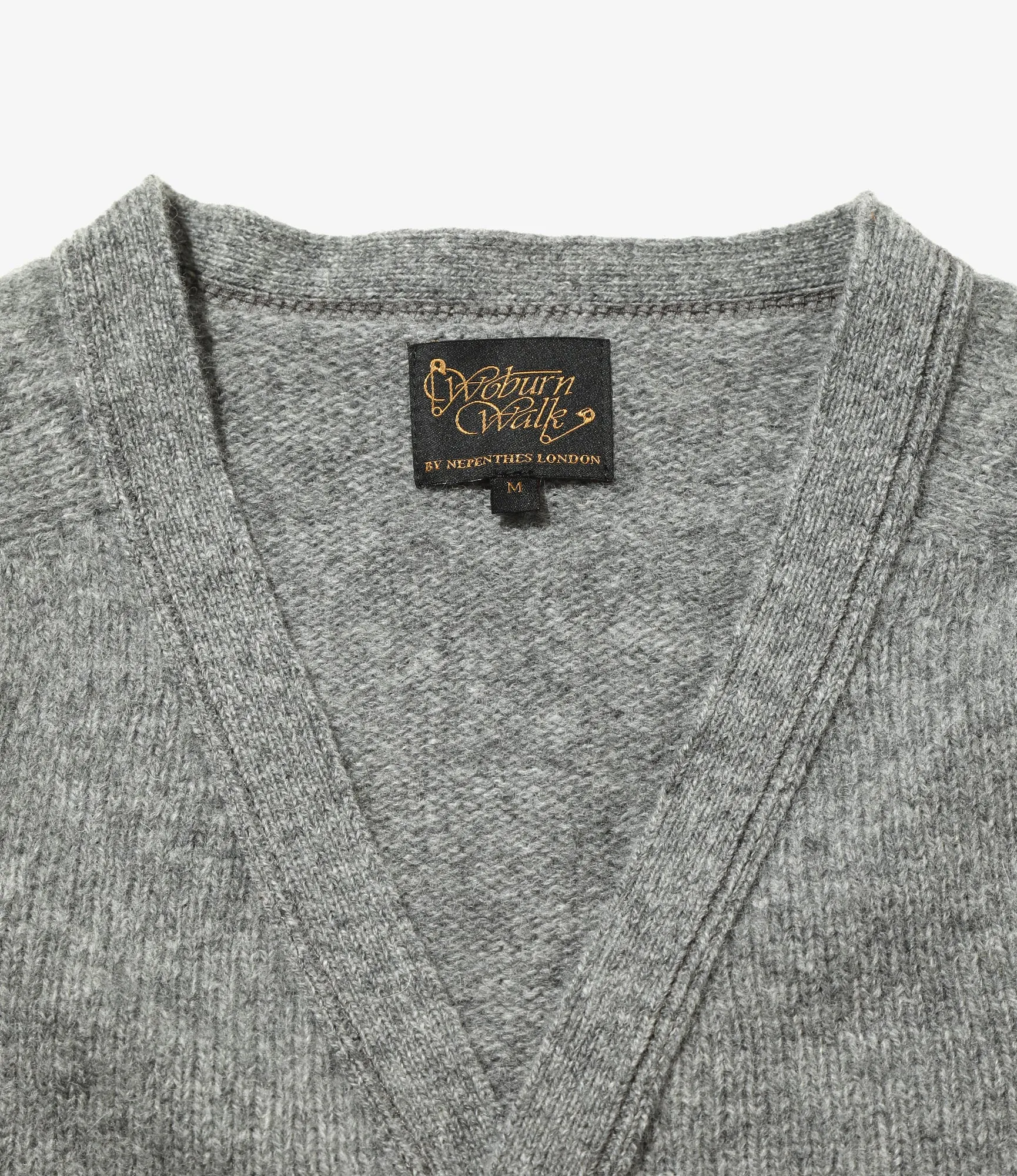 Fisherman Shetland Cardigan – Medium Grey