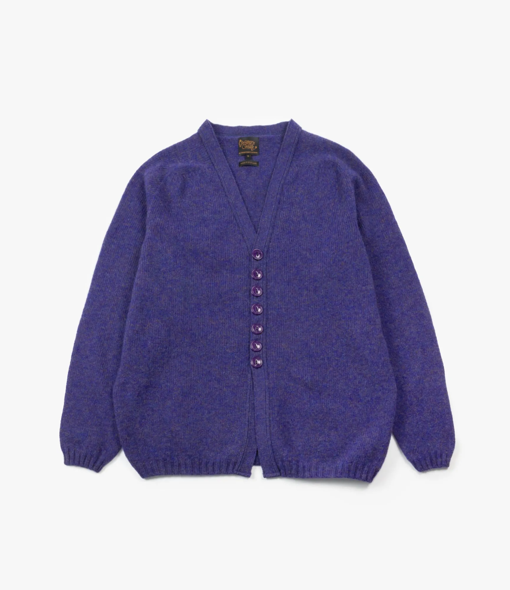 Fisherman Shetland Cardigan – Royal Violet