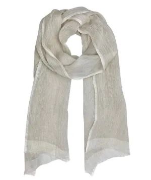 Flax Two Tone Scarf | Gauze Linen