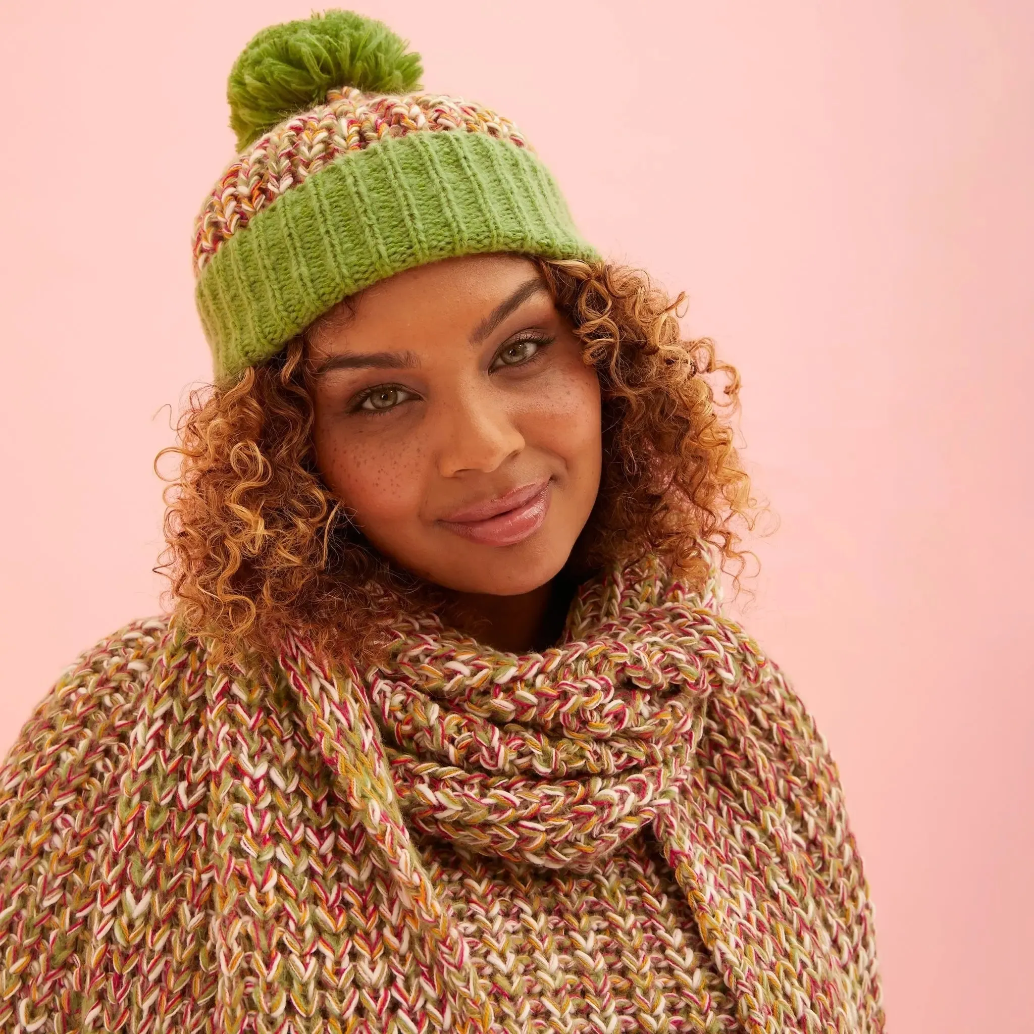 Florence Scarf & Lolly Hat Set - Olive Green