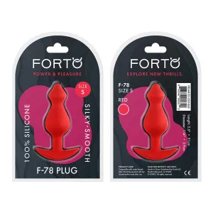 Forto F-78 Pointee Silicone Anal Plug Small Red