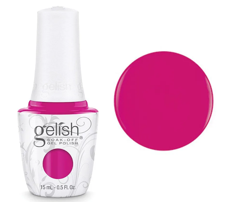 Gelish Professional Gel Polish Pop-Arazzi Pose - Hot Pink Neon Creme - 15ML