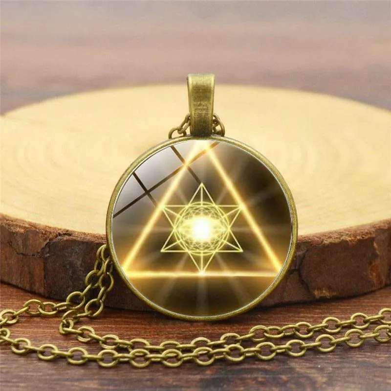 Gold Sacred Geometry Pendant Necklace