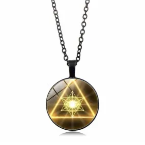 Gold Sacred Geometry Pendant Necklace