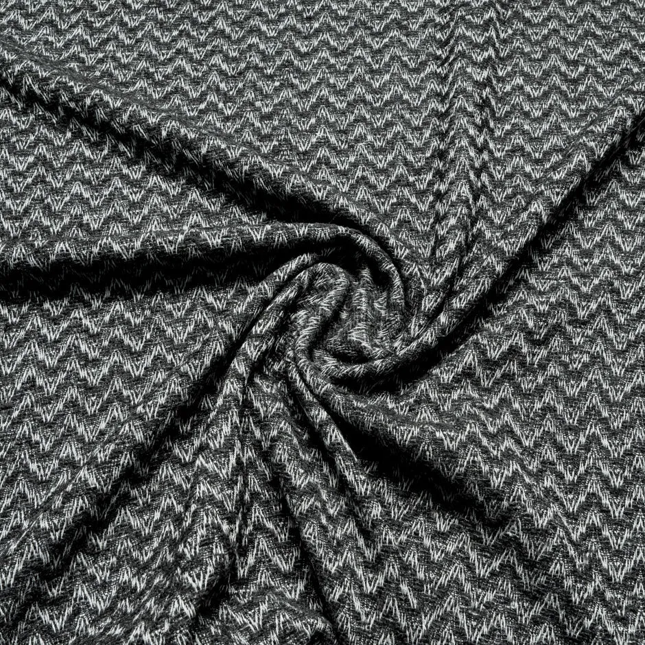 Grey & Black Knitted Pure Wool