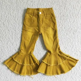 Hot  popular yellow Denim pants jeans