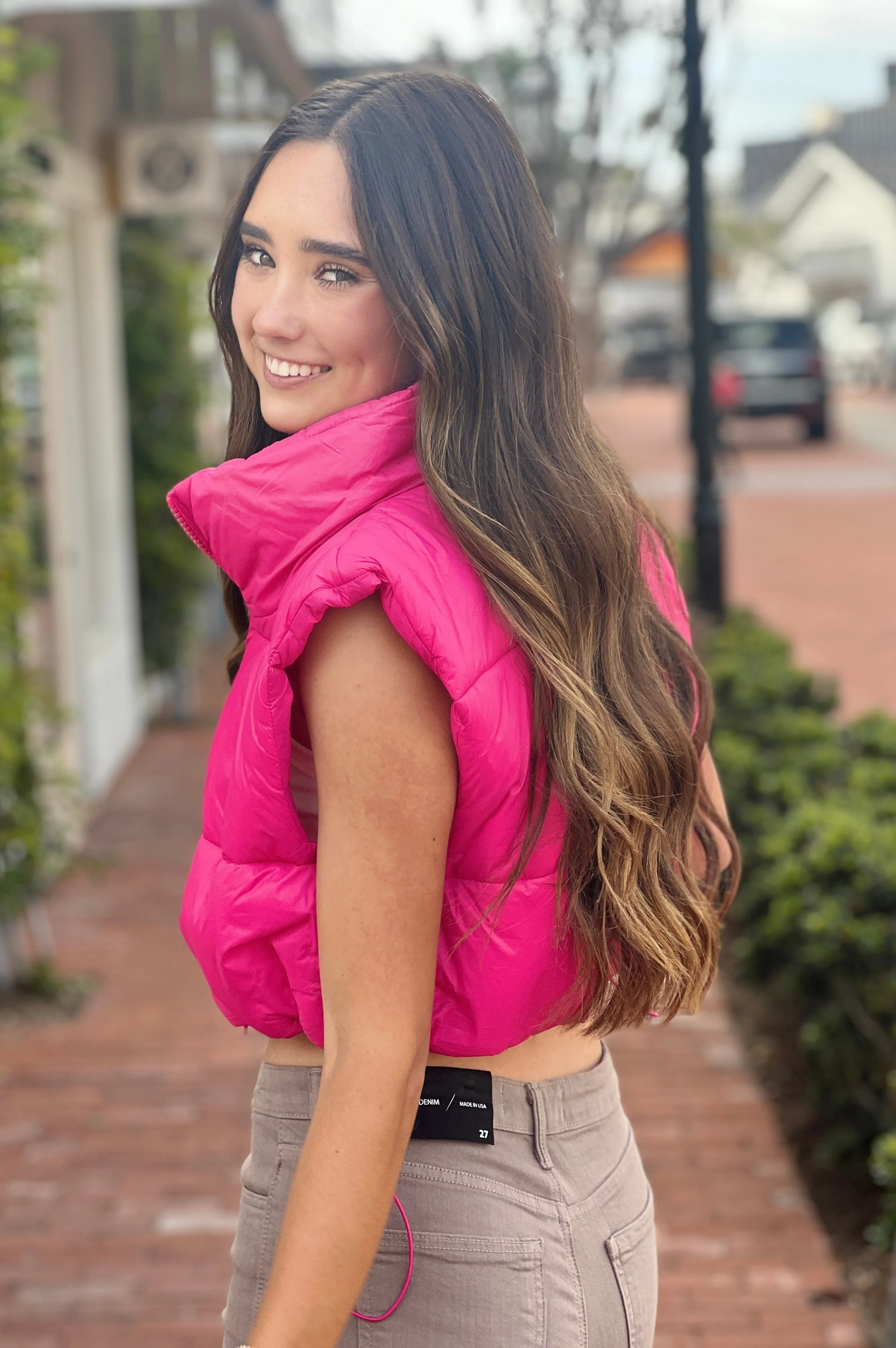 Hottie Hot Pink Puffer Vest