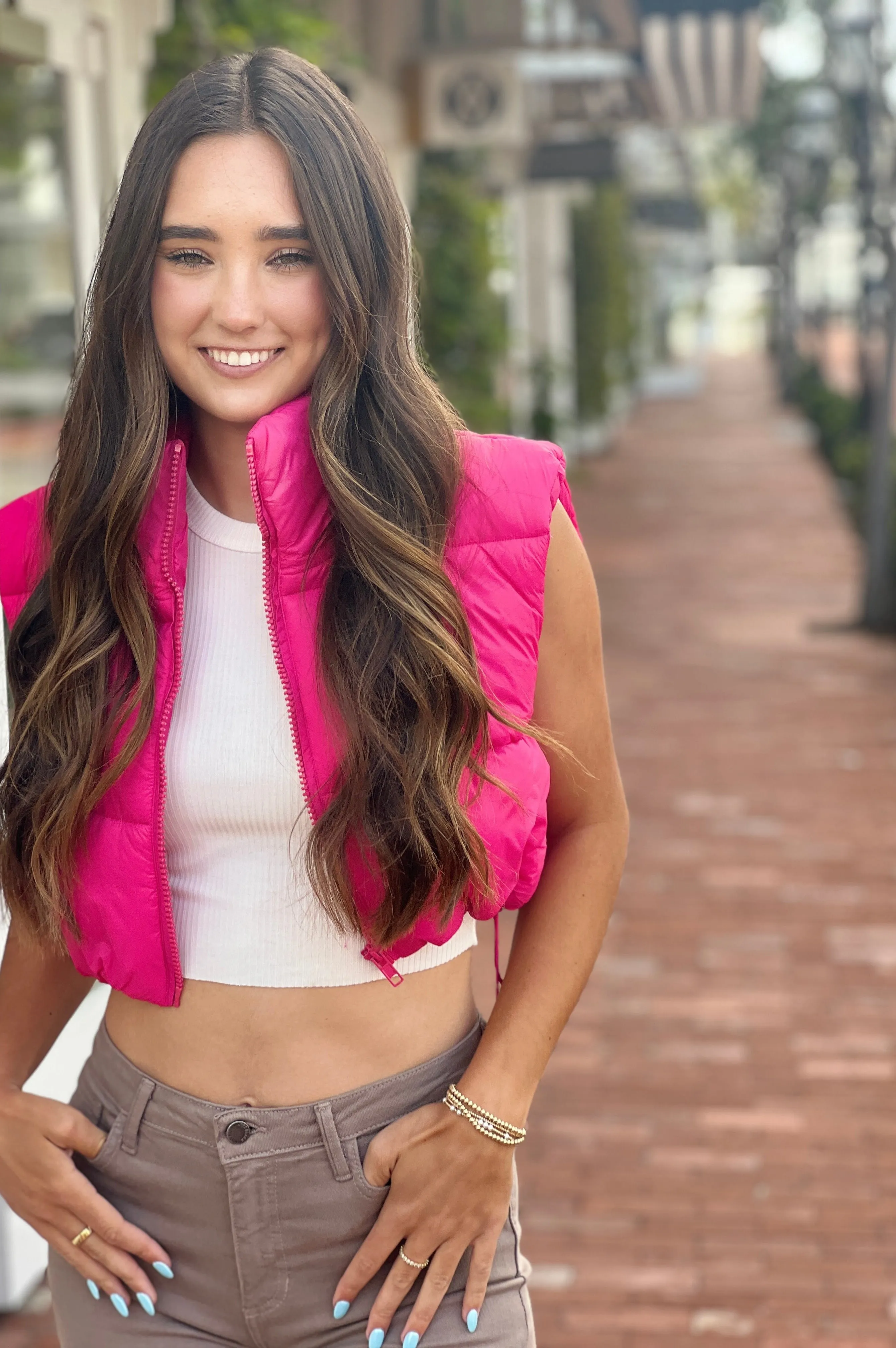 Hottie Hot Pink Puffer Vest