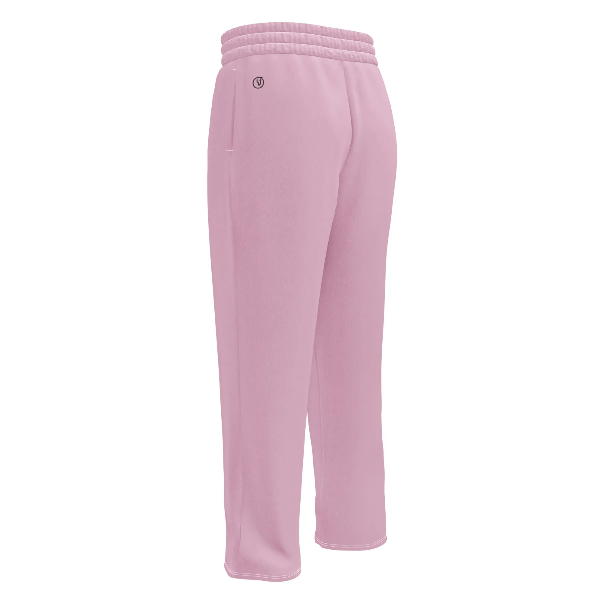 Humble Sportswear™ Pastel Pink Wide-leg Joggers