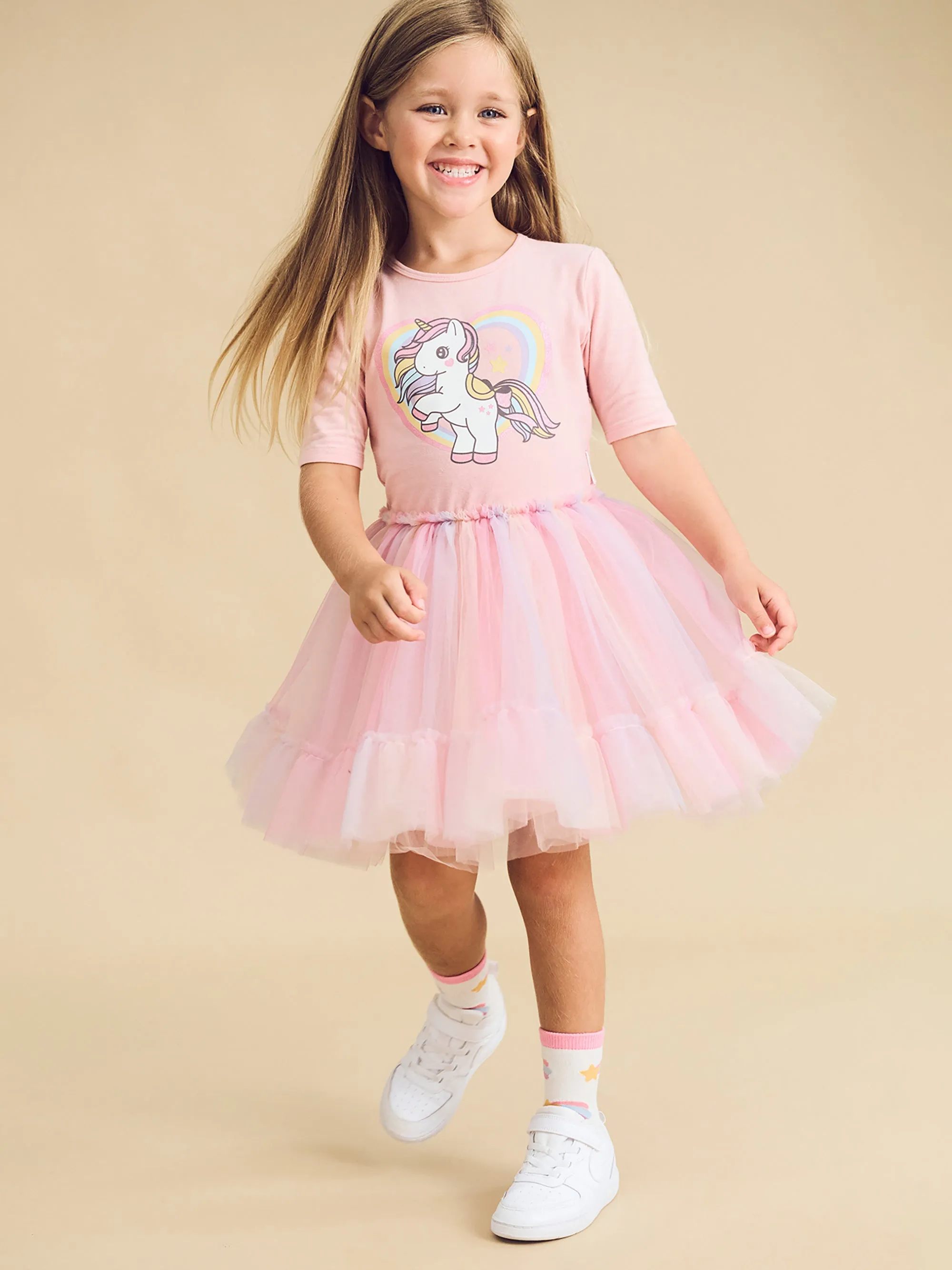 Huxbaby Rainbow Unicorn Ballet Dress