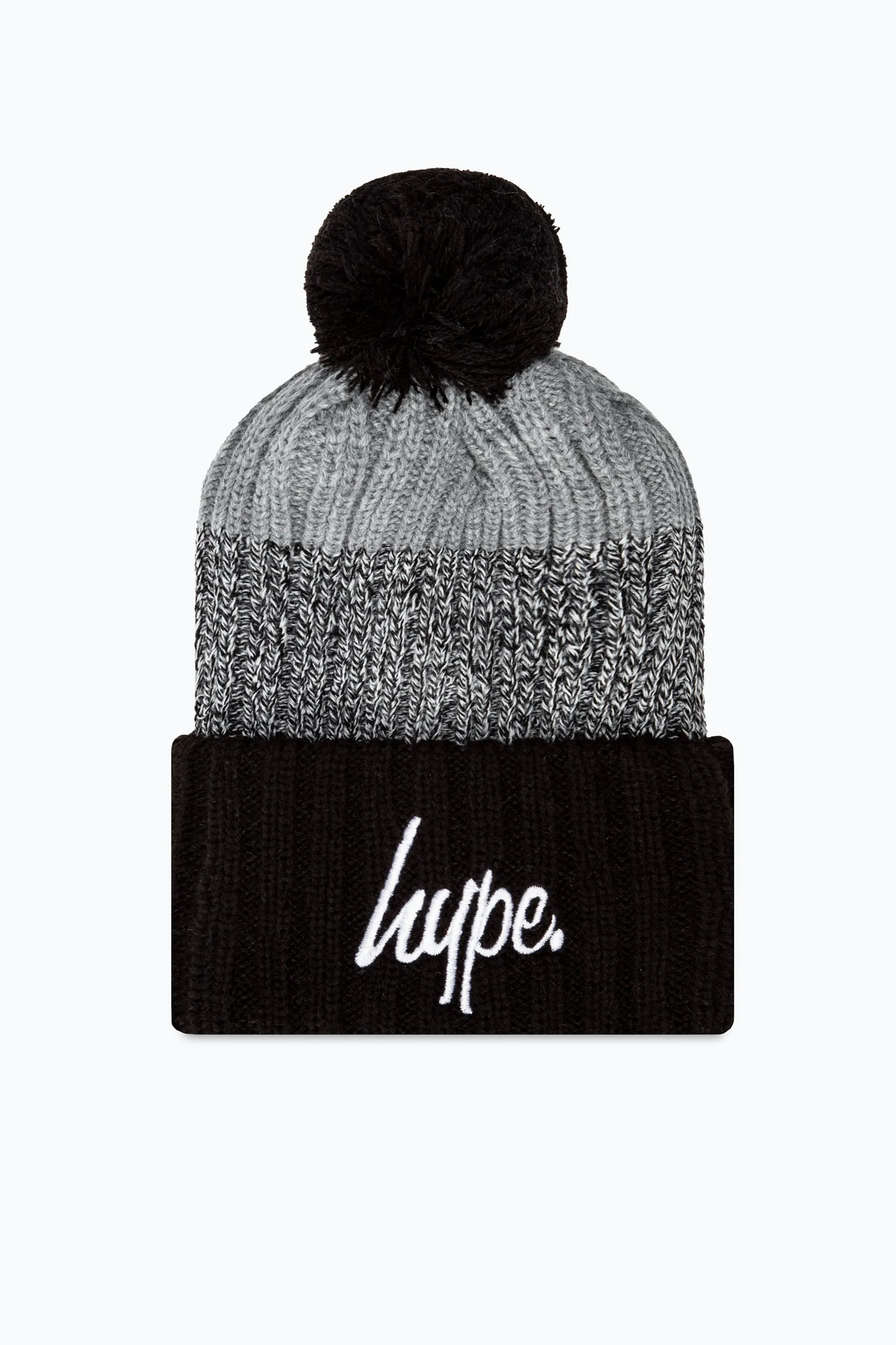 Hype Mono Chunky Knitted Pom Pom Beanie