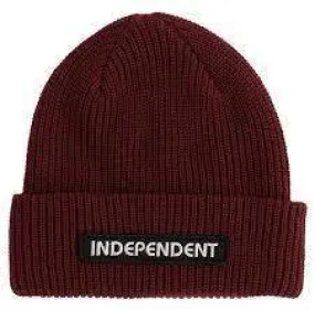 Independent Groundwork Long Shoreman Beanie Burgundy