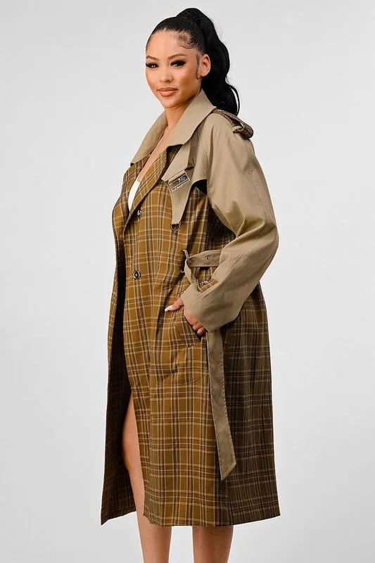 It's a Plaid Look- Trench Coat