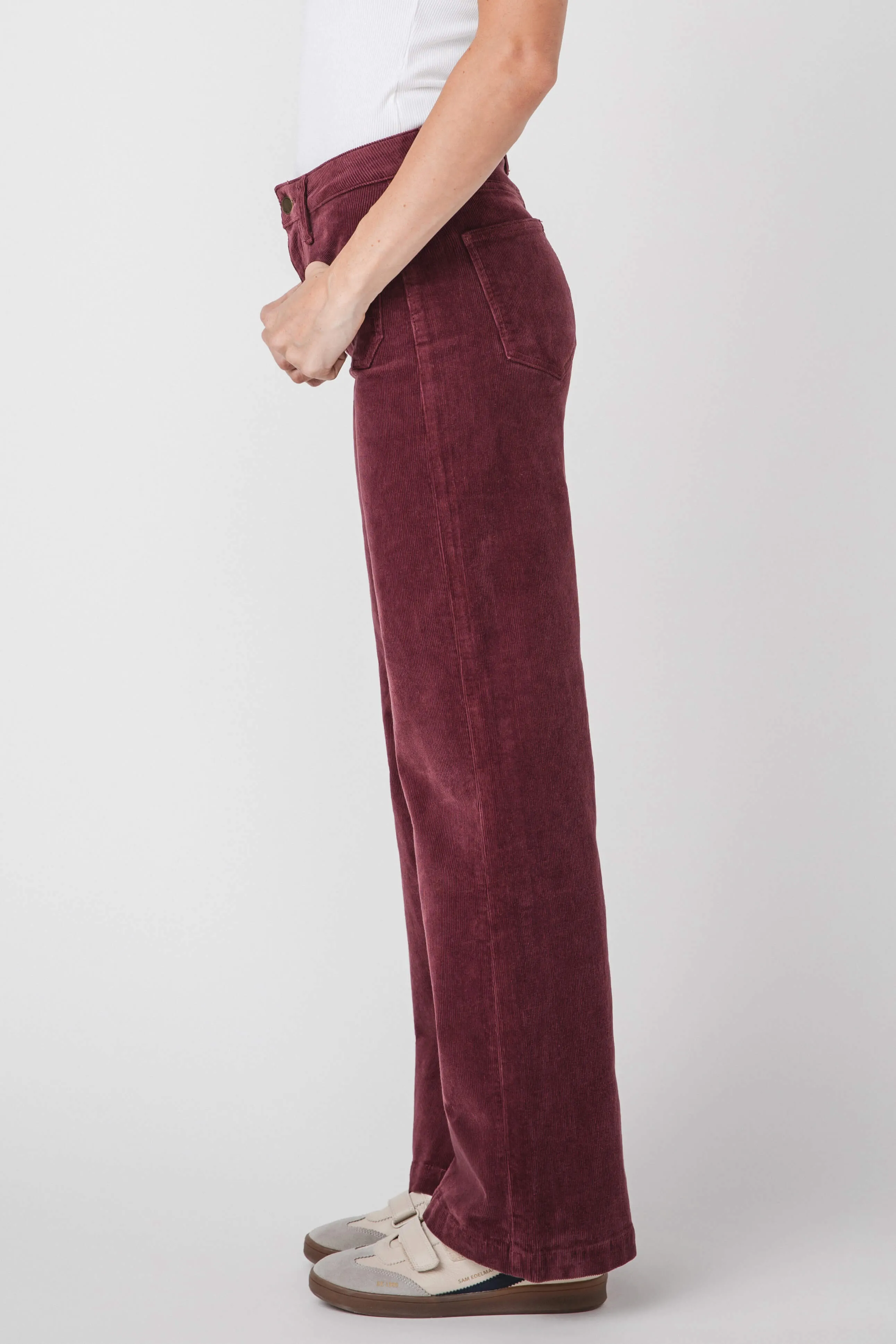 JBD Wide Leg Patch Pocket Corduroy Pants