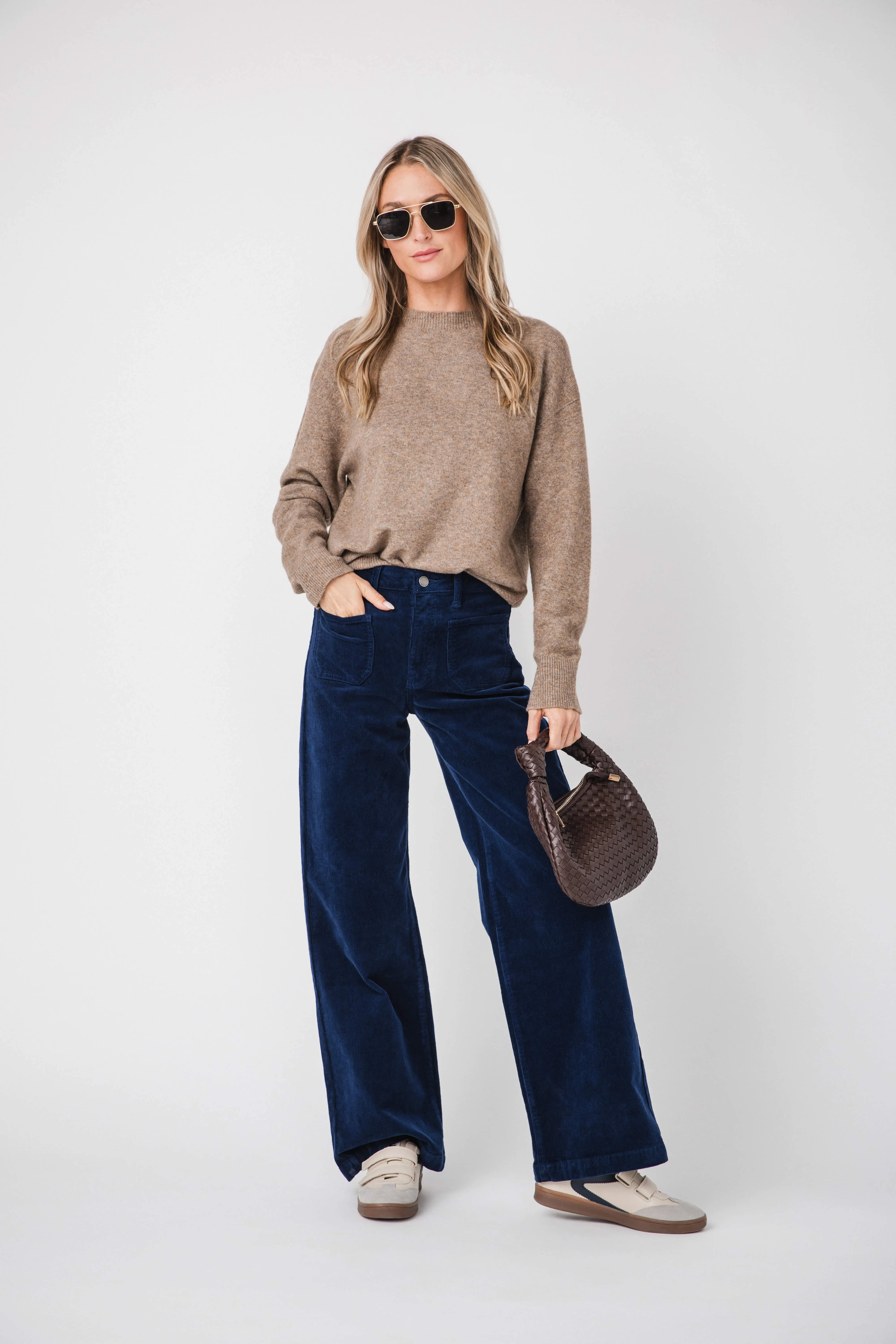 JBD Wide Leg Patch Pocket Corduroy Pants