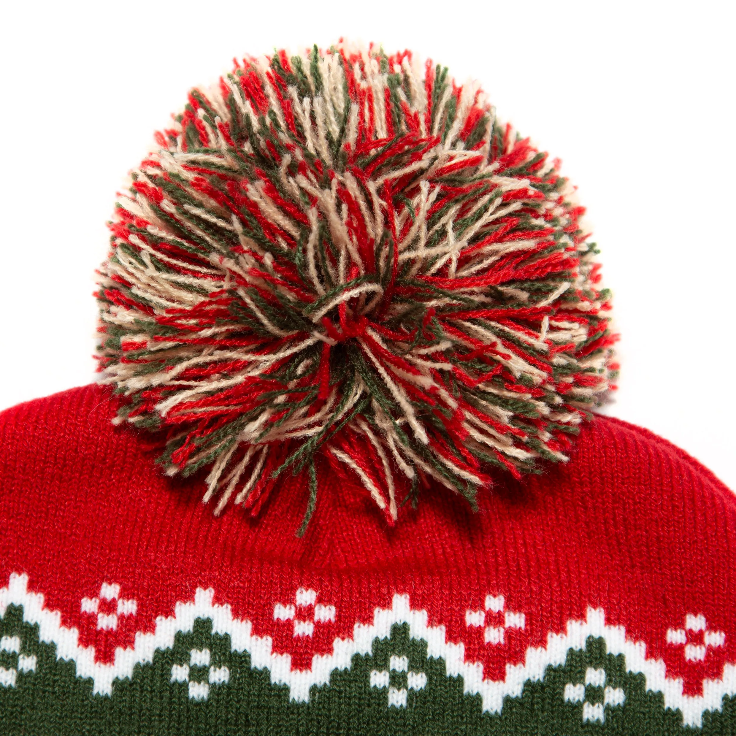 Jingle Bolts Pom Beanie