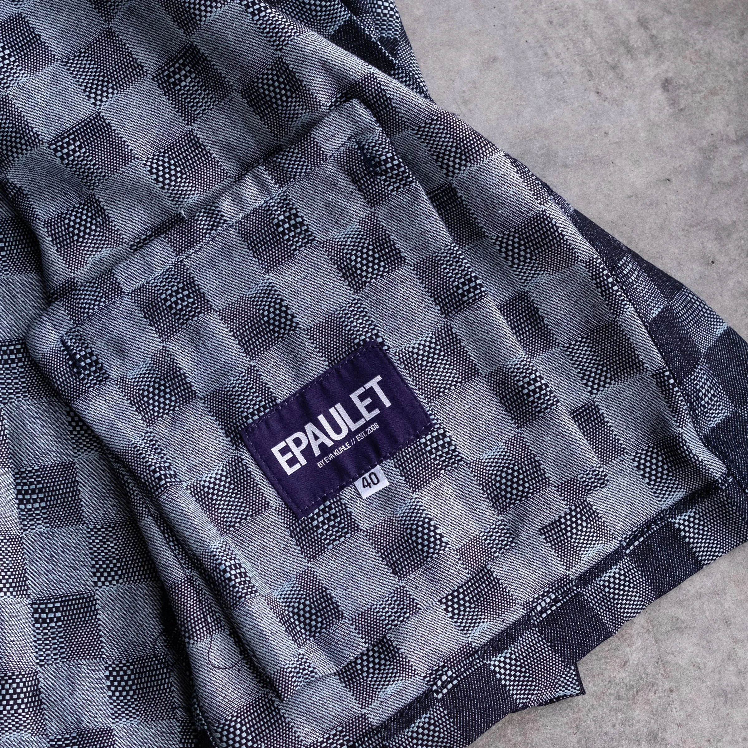 Kamigata Jacket in Checkerboard Jacquard Denim